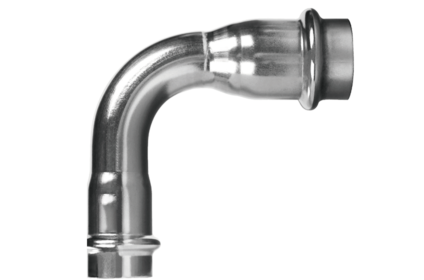 不銹鋼雙卡壓異徑彎頭