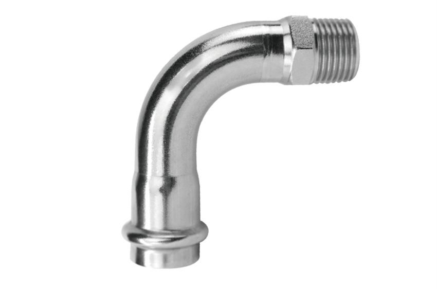 不銹鋼雙卡壓外絲彎頭