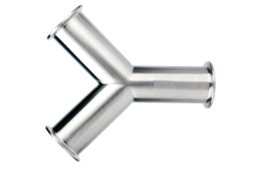 不銹鋼快裝Y形三通